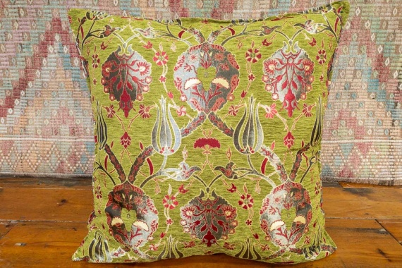 Medium Lime Ottoman Turkish Tulip Cushion Cover 68x68cm